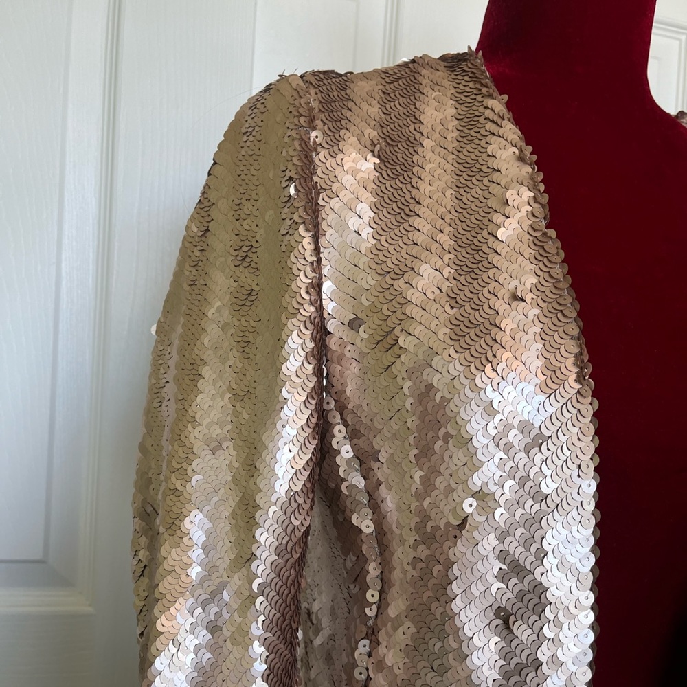 Baby Phat Rose Gold Sequin Jacket Medium - Picture 2 of 5